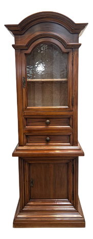 Wooden Cabinet with Vitrine Top