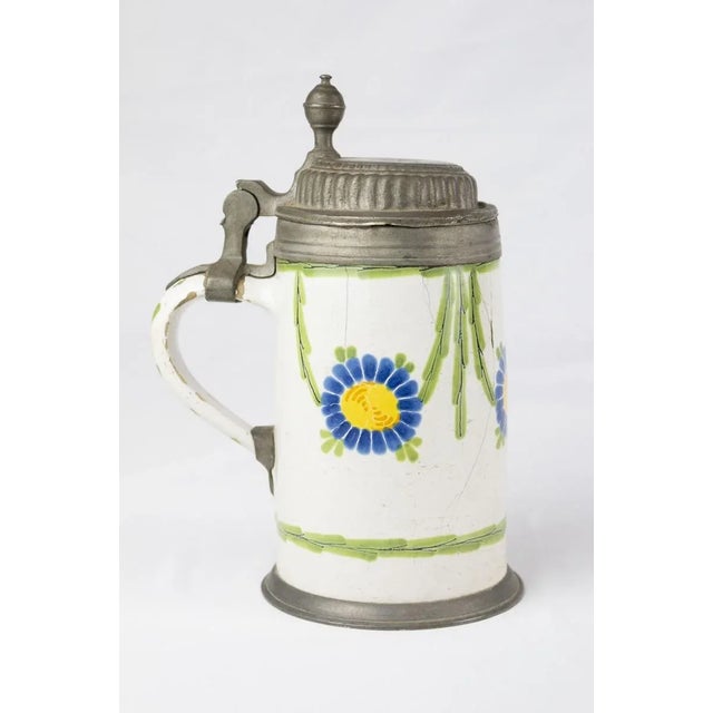 Antique Beer Mug with Floral Decorations For Sale - Image 10 of 11