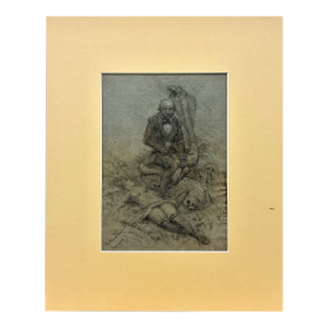 The Perils of Dissipation in a Drawing by Granville Redmond (1871-1935)