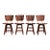 Vintage Slatted Wood Dining Chairs, Set of 4 Attributed to Arthur Umanoff For Sale