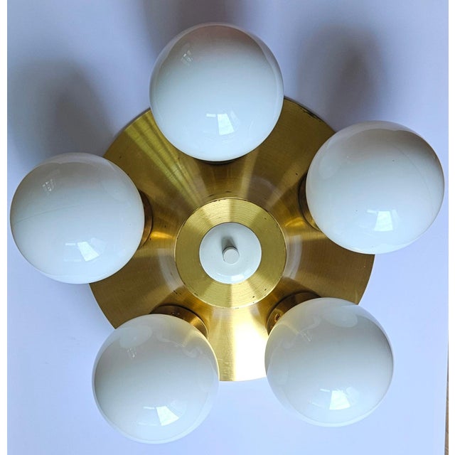 Mid-Century Modern Mid-Century Space Age Sputnik Flush Mount, 1970s For Sale - Image 3 of 17