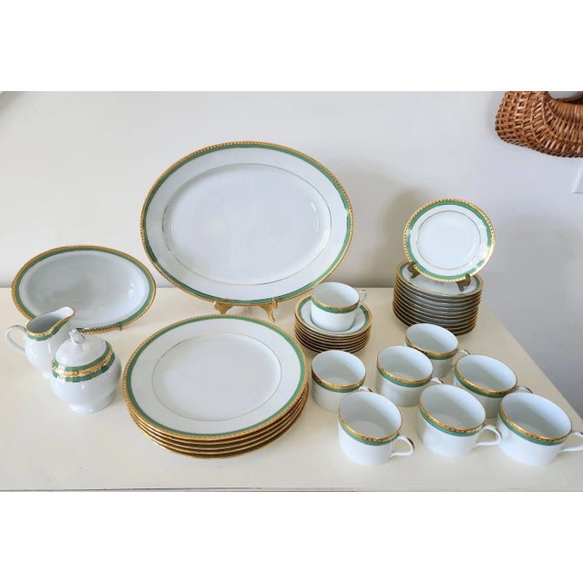 1990s Tiffany & Co. Green Band China Service 37 Pieces Chairish