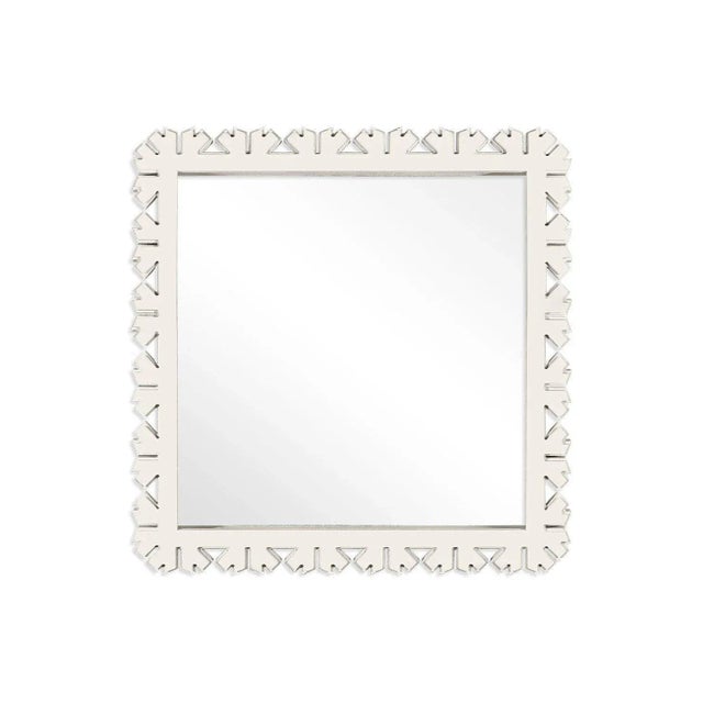 Contemporary Fleur Home Audubon Bamboo Sticks Square Mirror in White Dove, 31.5x31.5 For Sale - Image 3 of 3