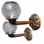 Pair of Antique Art Deco Silver on Bronze Wall Light Sconces For Sale In Los Angeles - Image 6 of 7