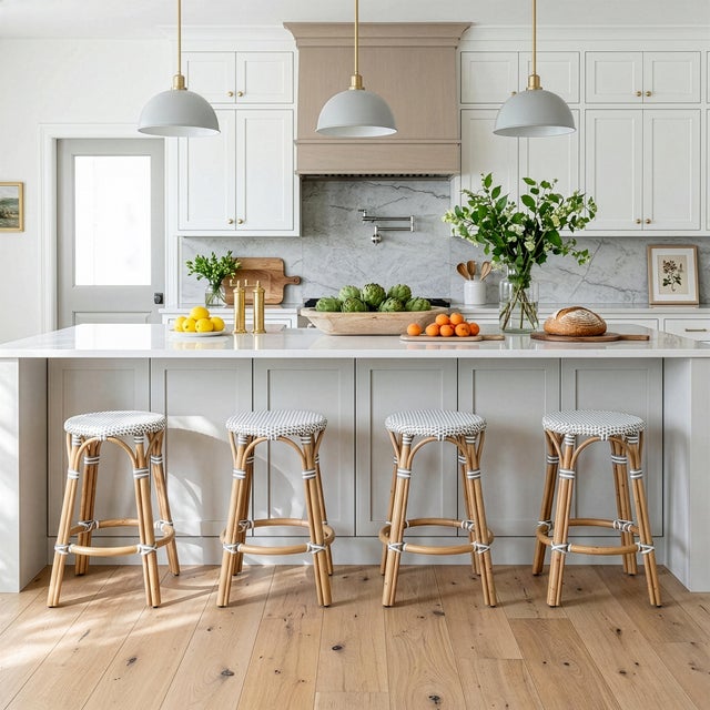 Evoking images of sidewalk tables in the Cote d'Azur, counter stools like this will give your kitchen or patio the casual...