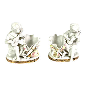 Antique Meissen Porcelain Cherub Figurines – A Pair