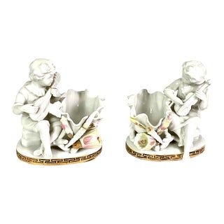 Vintage Arnot Import Porcelain Cherub Figurines – A Pair For Sale