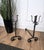 Antique wrought iron Italian andirons log holder, having two beautiful classic shapes with the great handmade craftmanship...