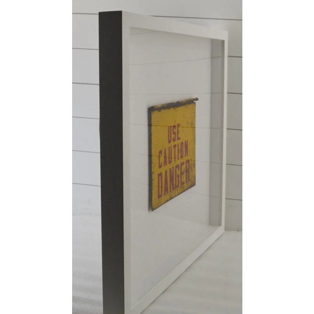 Real Vintage, "Danger" Sign, Framed For Sale - Image 4 of 6