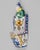 A 19th century French faience wall pocket, or a bénitier, or holy water font, used for blessings upon entering or leaving...