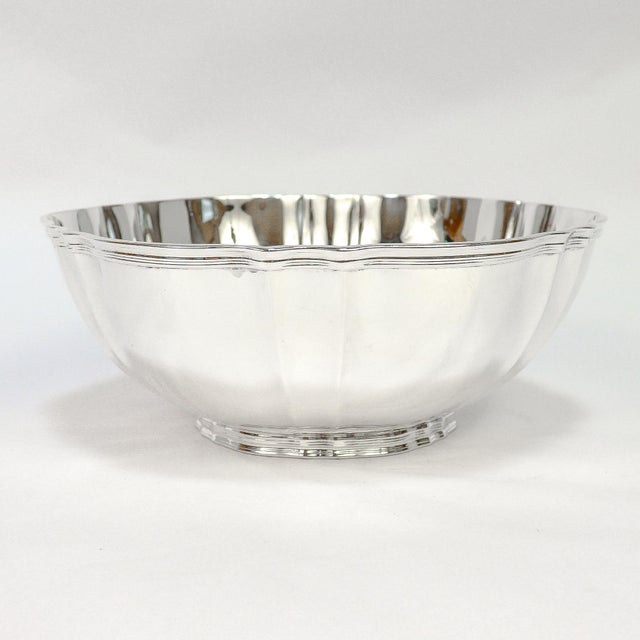 Tiffany and Co. Tiffany & Co. Mid-Century Modern Sterling Silver Shaped Fruit Bowl For Sale - Image 4 of 11