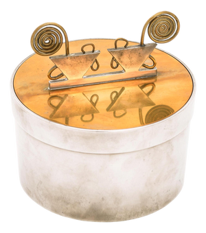 Scandinavian Modern Jar in Brass and Pewter attributed to Ivar Ålenius-Björk, 1940s