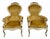 Vintage Pelham Shell & Leckie Hollywood Regency Bergere Lounge Chairs - Pair For Sale