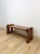 Brown Handmade Rustic Coastal Pine Bench, Walnut Stained Wood, Farmhouse, Primitive For Sale - Image 8 of 10