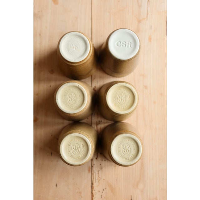 Vintage Stoneware Tumblers, 1980s, Set of 6 For Sale - Image 6 of 7