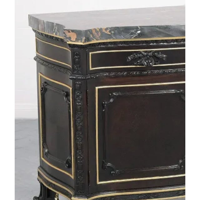 Early 1900s Louis XVI Gilt Marble Commode For Sale - Image 4 of 11