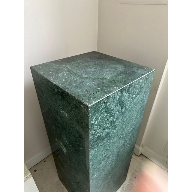 Late 20th Century Green Marble Pedestal For Sale - Image 4 of 6