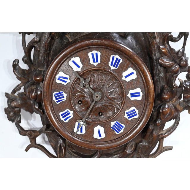 20th Century Renaissance Oak Clock, 1890s For Sale - Image 14 of 18