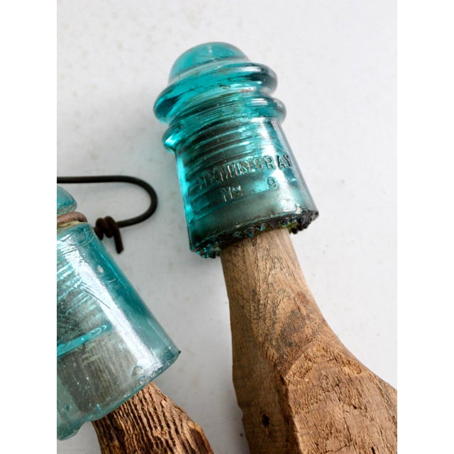 Antique Electrical Posts With Glass Insulators Set of 4 For Sale - Image 14 of 14