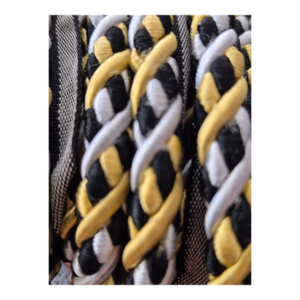 Scalamandre Designer Black, Gold, Silver Rope Trim- 21+ Feet