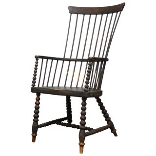 18th Century American High Back Windsor Chair For Sale
