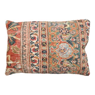 Large Antique Persian Mahal Rug Pillow For Sale
