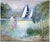 Modern "Couple in the Park by the Lake" Original Oil Painting by Pierre Vauthey For Sale - Image 3 of 3
