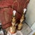 Vintage James Mont Style Brass Table Lamps With Wood Bases - Pair For Sale - Image 10 of 18