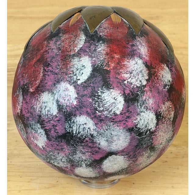 Metal Bustamante School Mexican Sun Sculpture on Lucite Stand For Sale - Image 7 of 12