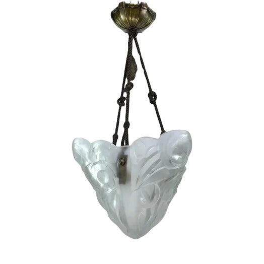 Art Deco Hanging Light attributed to Degué, 1930s For Sale