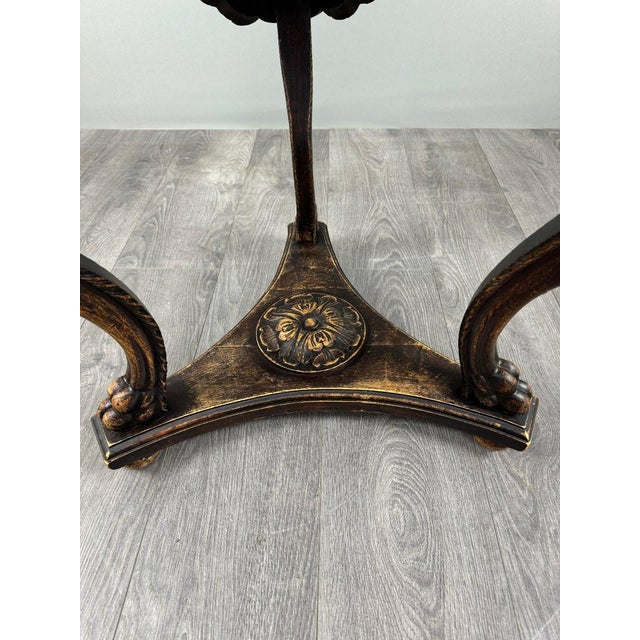 19th Century 19th Century Carved Wooden Gueridon Table with Marble Top For Sale - Image 5 of 10