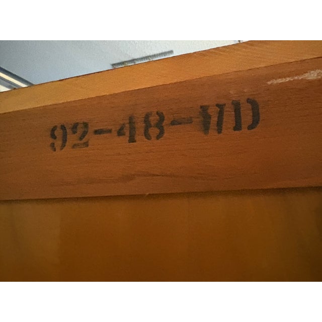1950s Solid Walnut China Cabinet For Sale - Image 10 of 12
