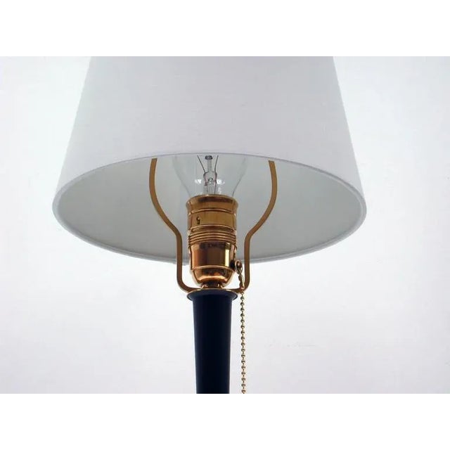Mid-Century Brass and Metal Table Lamp in the Style of J.T. Kalmar For Sale - Image 6 of 10