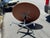 The Mcm Eames Herman Miller Round Table 48" is an antique conference table with an oval shape and brown color. Made of...