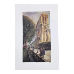 1980s Joseph Dawley "Norte Dame” Signed & Numbered Lithograph Print