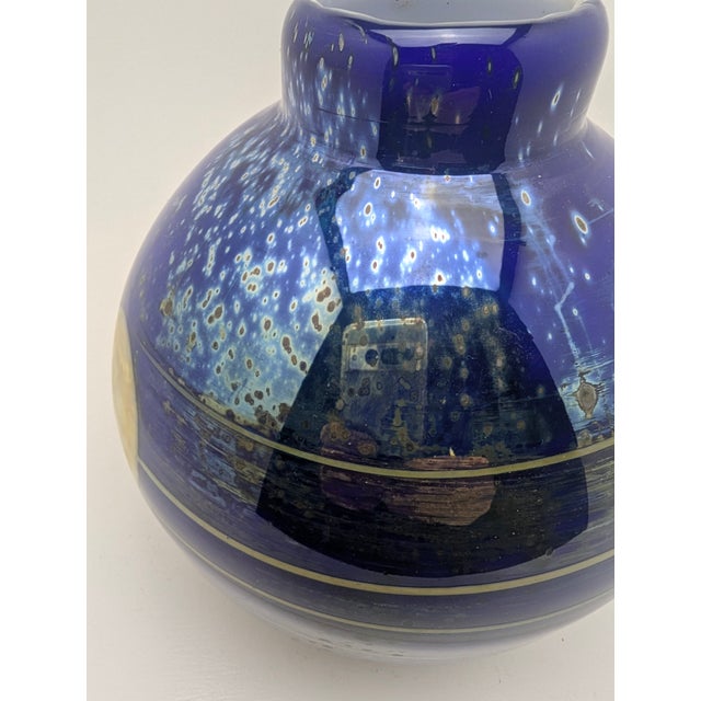 Large Vintage Studio Glass Vase by Jiri Suhajek for Cristallex, 1980 For Sale - Image 9 of 10