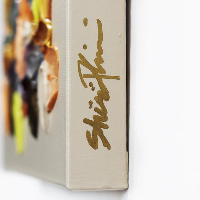 Gold - Impasto Thick Paint Earth Tone Neutral Abstract Painting Original Artwork by Shiri Phillips For Sale In Los Angeles - Image 6 of 9