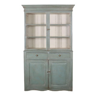 Scottish Glazed Kitchen Cabinet in Pine For Sale