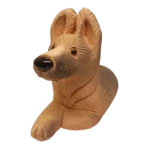 Vintage Clay German Shepherd Dog Handcrafted, Brazil