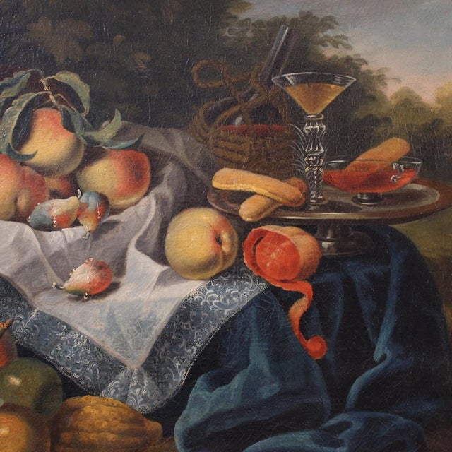 Still Life with Fruit, 1670, Oil on Canvas, Framed For Sale - Image 8 of 16