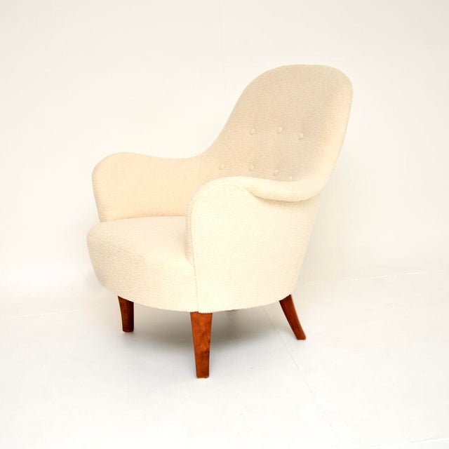 1960s Vintage Swedish Cirkus Armchair from Carl Malmsten, 1960s For Sale - Image 5 of 9