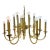 Vintage 18-Light Brass Chandelier in Style of Tommi Parzinger For Sale