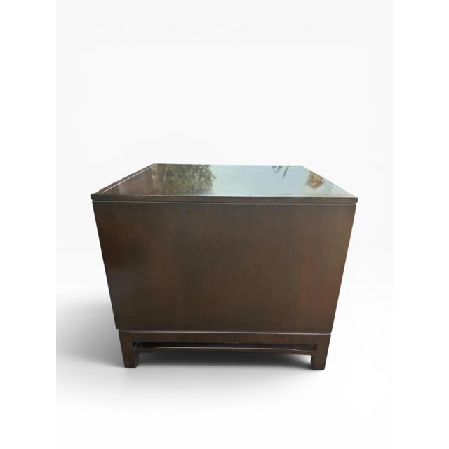 Vintage Mid-Century Modern John Widdicomb Nightstand – Etched Drawer Fronts & Asian-Inspired Accents For Sale In West Palm - Image 6 of 15