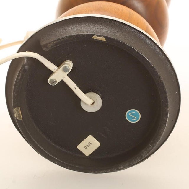 Lamps by Henrik Blomqvist for Tranas Stilarmatur, Sweden, 1960s, set of 2. Dark brass base with three solid wood spheres....