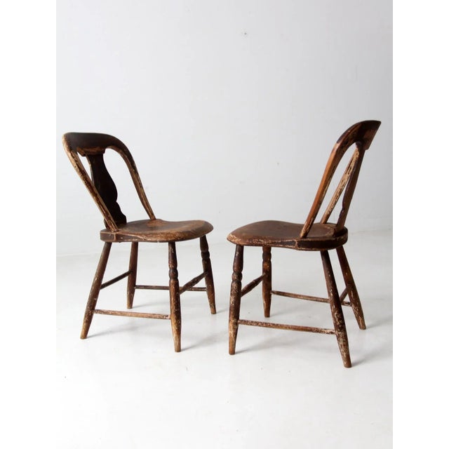 Antique Balloon Back Dining Chairs For Sale - Image 11 of 12