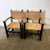 Vintage French Oak and Rattan Armchairs, 1940s, Set of 2 For Sale - Image 9 of 9