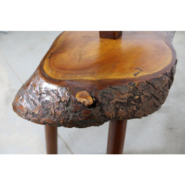 Mid 20th Century Mid-Century Nakashima-Style Carved Live Edge Slab Whale Wood Sculpture For Sale - Image 5 of 13