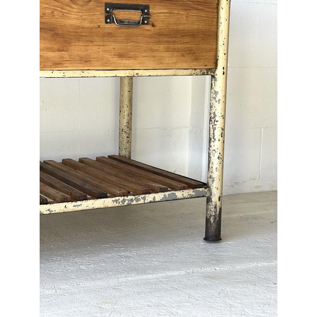 Vintage Industrial Workbench, 1960 For Sale - Image 5 of 18