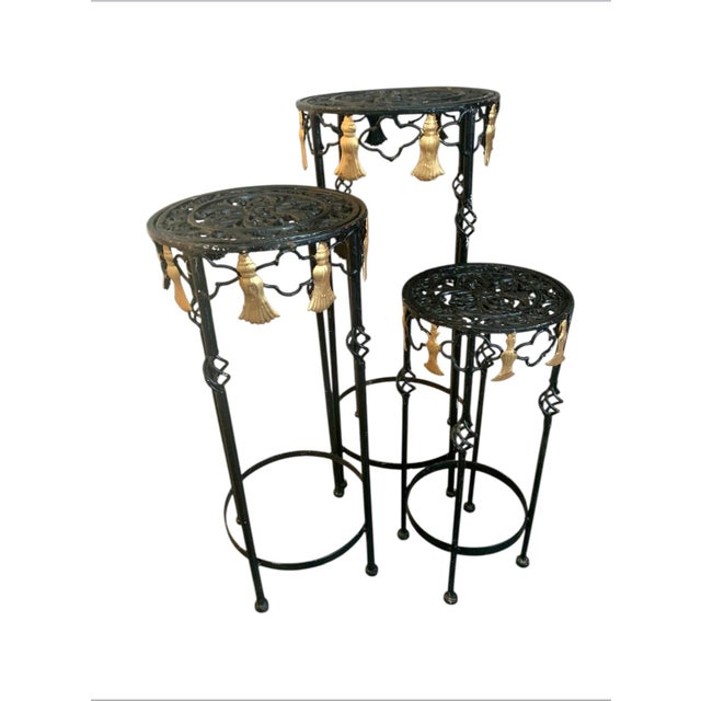 1960s 1960s Iron Plant Stands - Set of 3 For Sale - Image 5 of 6