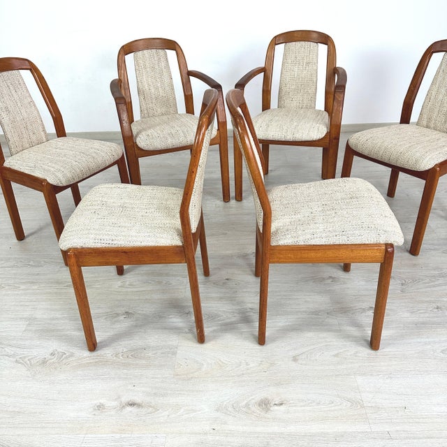 Wood Scandinavian Dining Chairs Manner of Dyrlund – Set of 6 For Sale - Image 7 of 11